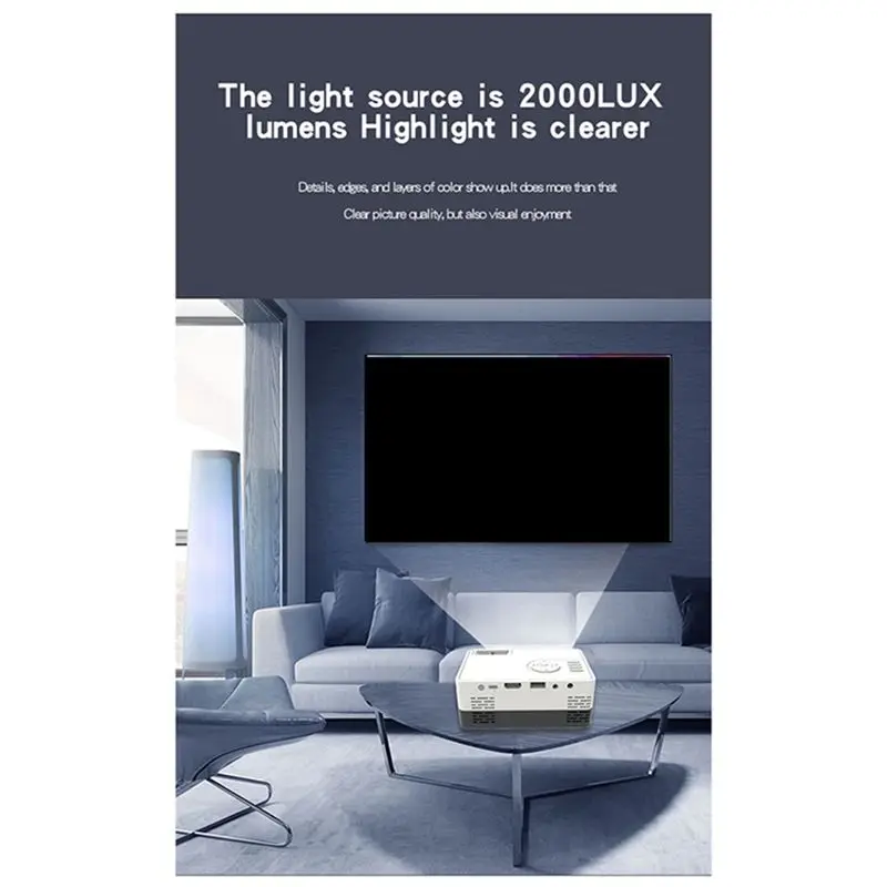 

T28C J15 Pro Led Mini Projector for Home Theater 480x360 Pixels 1080P Supported USB Audio Video Mini Beamer-EU Plug