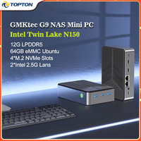 GMKtec NucBox G9 Intel N150 4-Bay NAS Router Mini PC with Firewall 2.5G Homelab Server WiFi6 12G LPDDR5 64GB eMMC Ubuntu OS