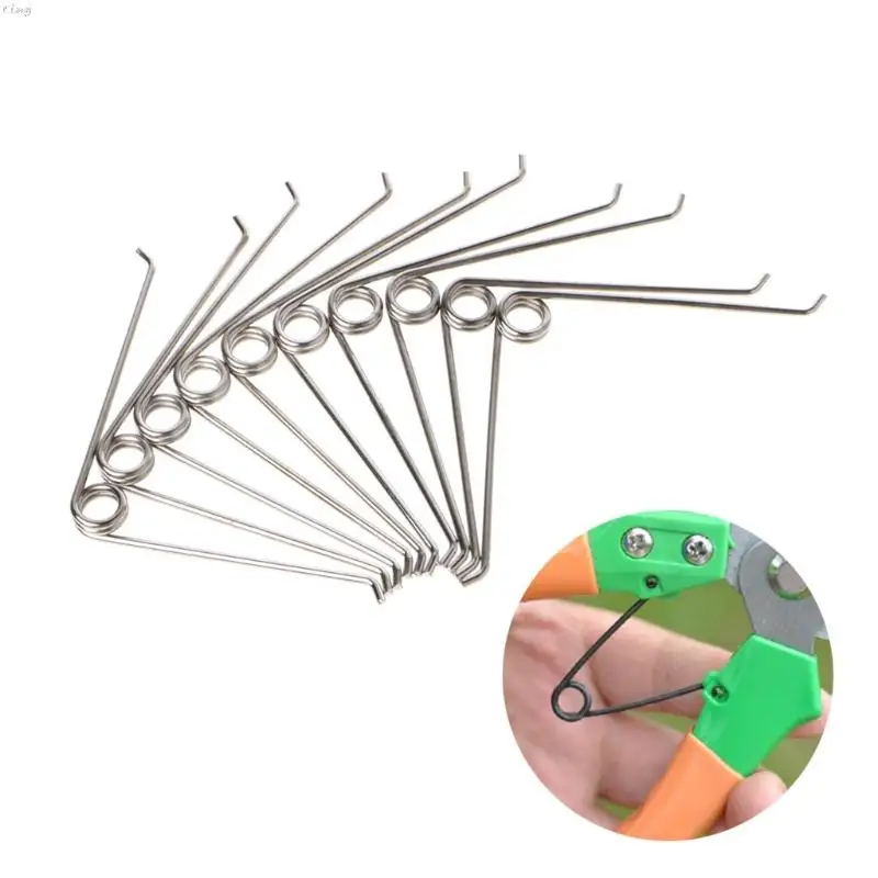 10Pcs V Shape Steel Compression Spring Durable Rustproof Metal Gardening Scissors Accessories Tool