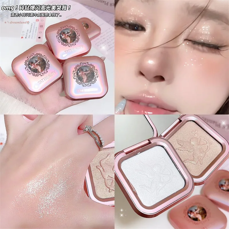 Highlighter Contour Palette Matte Diamond Glitter for Nose Face Brightening Aegyo Sal Pearl Shimmer Long Lasting
