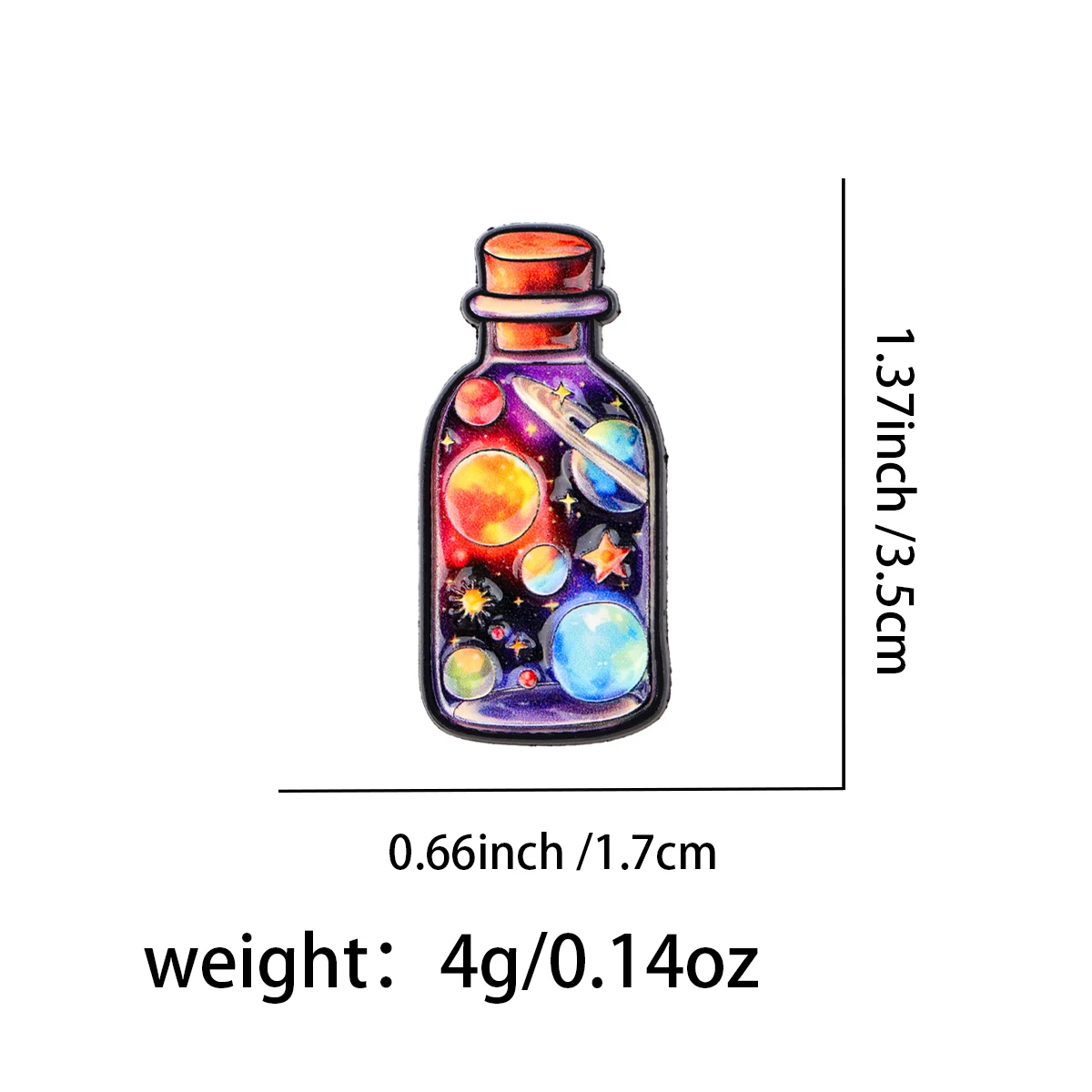 Starry Sky Bottle Enamel Pin Moon Brooch Pines Lapel Pins Badge on Backpack Clothing Accessories Art Jewelry Friends Gifts