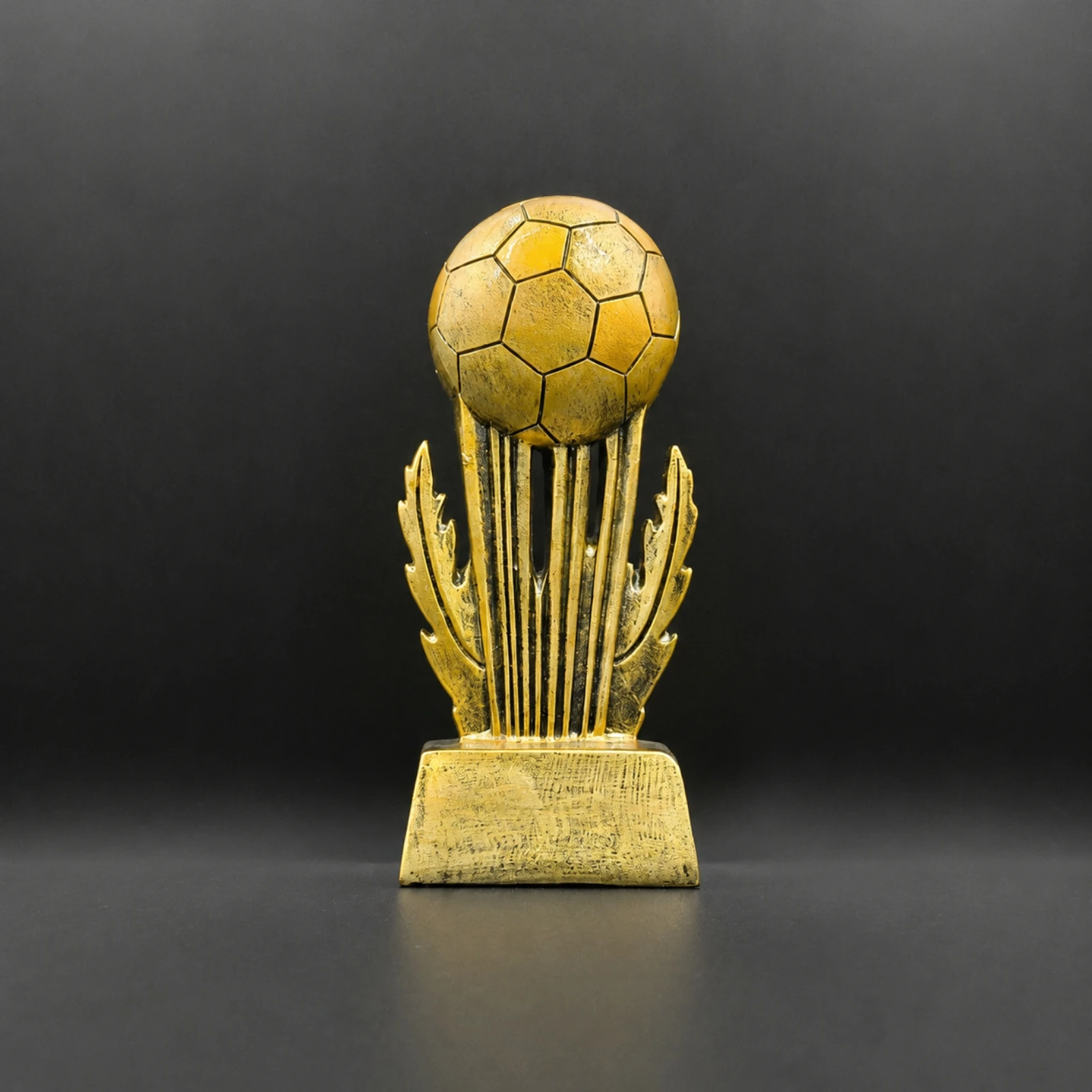 Football Award Trophy with Pedestal Base Gold-Tone Football Trophy Golden Displayable for Club Celebrations