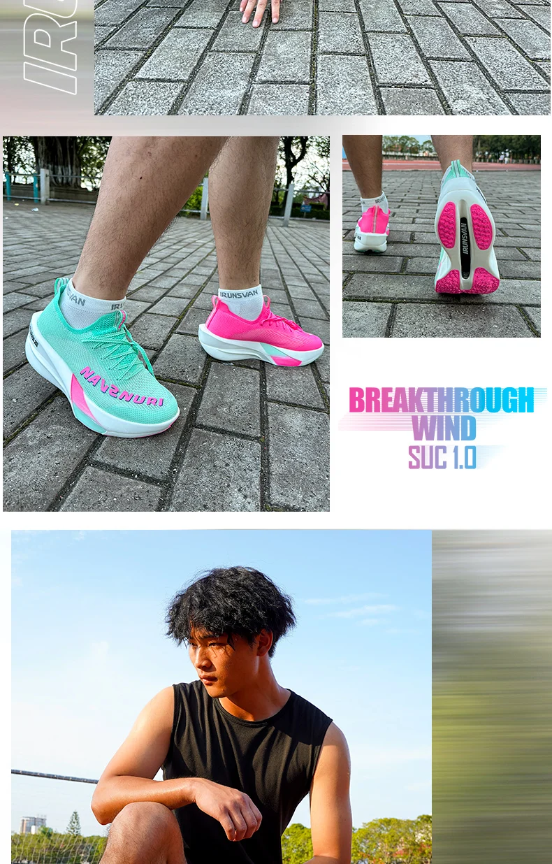IRUNSVAN HEAT 3.0 Herren Leichte Laufschuhe Atmungsaktive Mesh-Sneaker Stoßdämpfend Rutschfest Weiche Sohle Vielseitig für Fitness – Detail 11