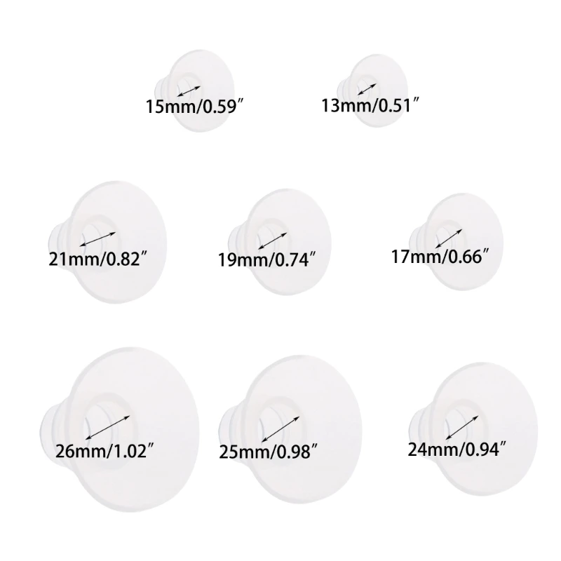 Electric Breast Flange Insert Breastpump Shield Flange Insert Breastpump Part Accessories 13/15/17/19/21/24/25/26mm