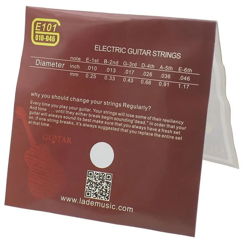 1 Set E101 IRIN Guitar Strings 6 Strings Nickel Alloy Electric Guitar Strings Full Smooth Good Sound Guitar Strings Musician