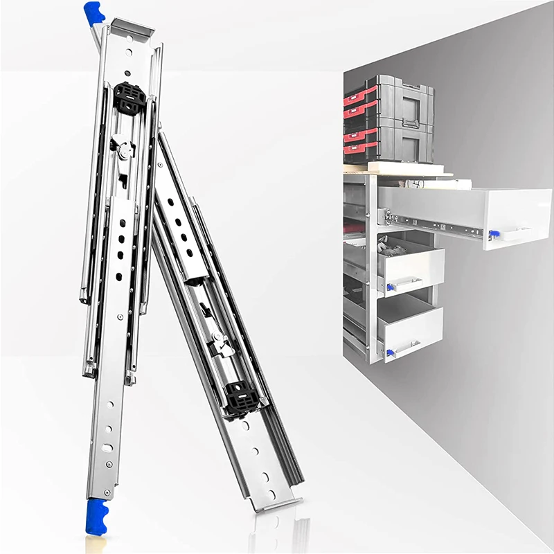 SNEIDA 1500mm 9308Telescopic Channel Drawer Slide Heavy Duty Runner 500lbs 225kg Locking Heavy Load Duty Slides