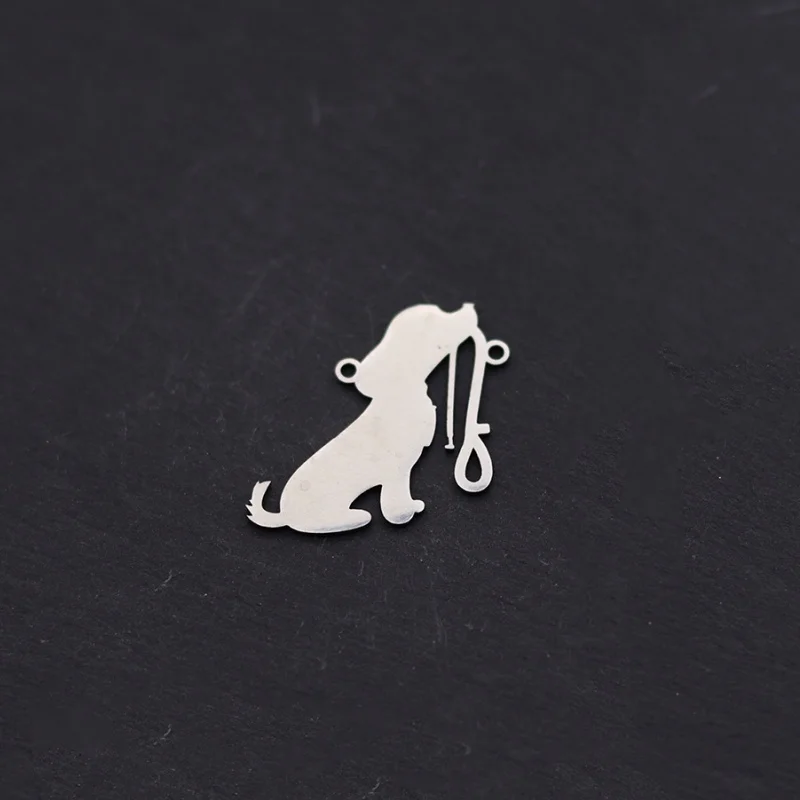 3 piezas de dijes para mascotas, dijes de perro teckel, dijes de perro lindos para la creación de joyas, collares y pulseras, accesorios de acero inoxidable, accesorios de dibujos animados.