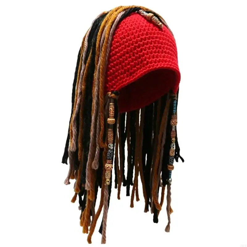 Premium Acrylic Pirate Hat Complete with Scarf and Decorative Beads
