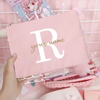 Sacs à cosmétiques de demoiselle d'honneur avec nom personnalisé, trousse de maquillage pour filles, pochette de toilette de voyage, cadeaux d'anniversaire de mariage pour elle 13