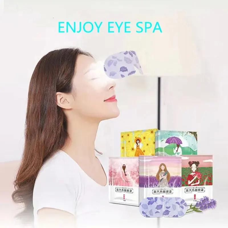 Lavander Eye Mask For Snap Eyes Massage Hot Compress Eye Care SPA Relax Remove Disposable Steam Sleep Masks Christmas