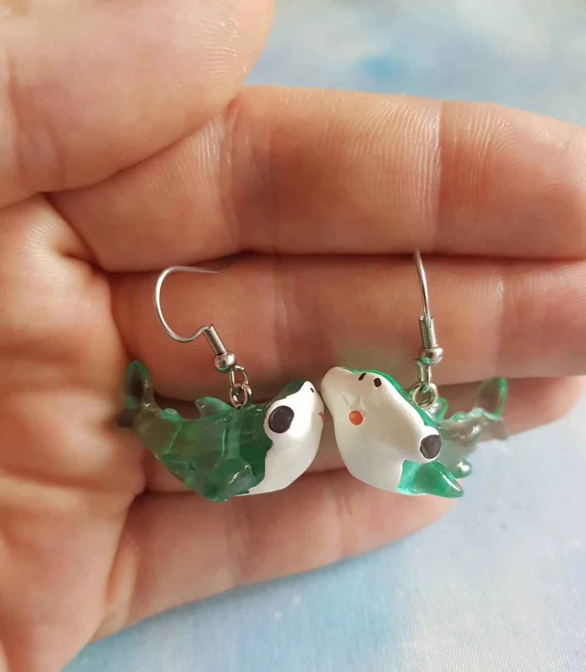 Happy Hammerhead Earrings Fashion sweet resin earrings cute2022