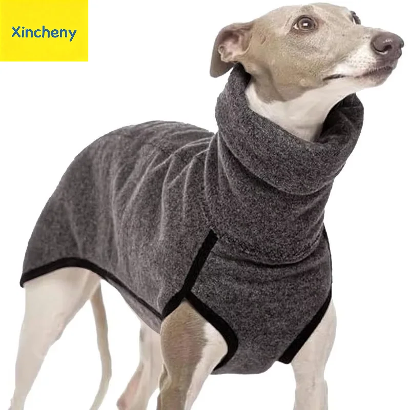 Winter Dog Turtleneck Vest Windproof Warm Fleece Soft Plush Pullover Coat Medium Large Dogs Whippet Italian Greyhound Hot New