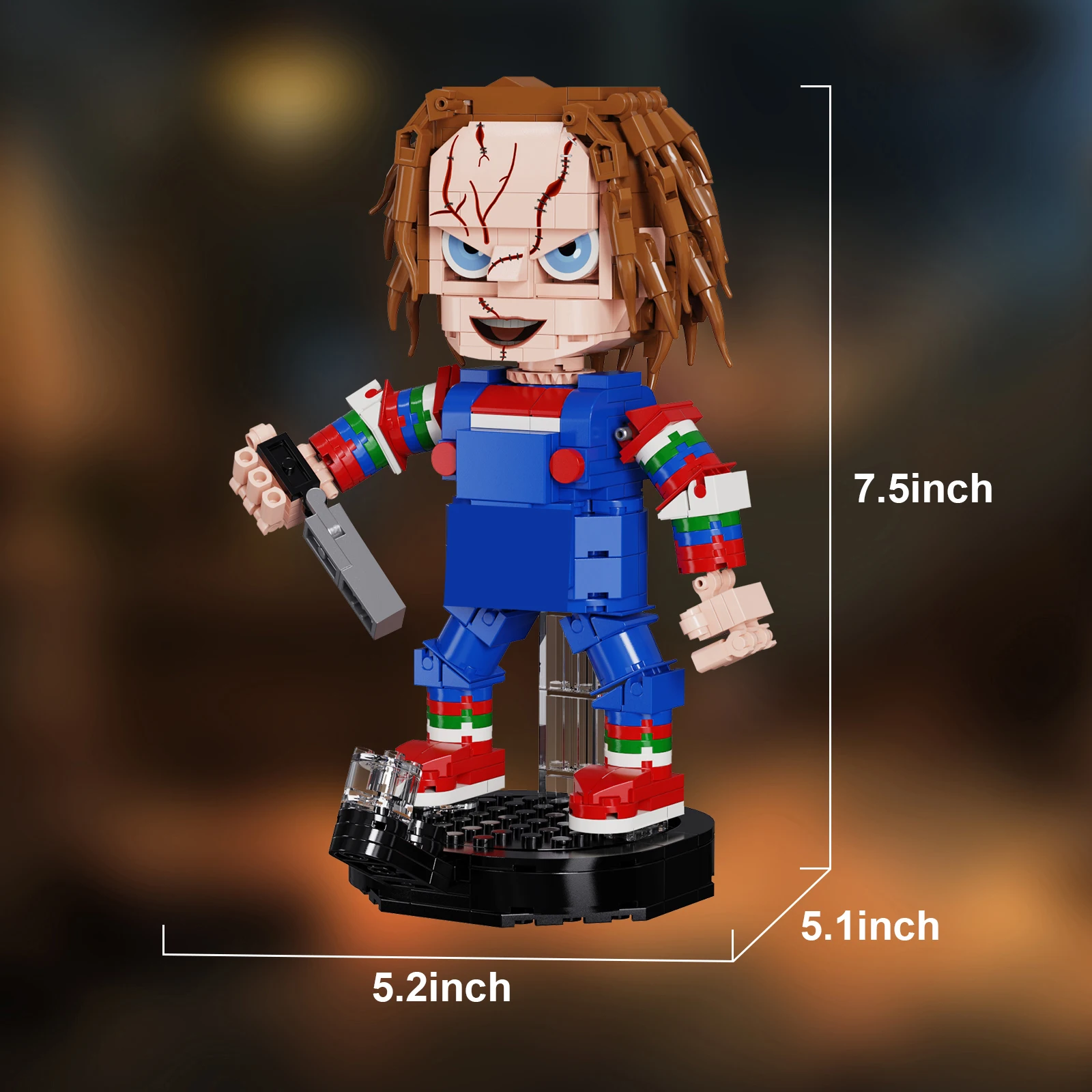 Blocchi di costruzione per bambole horror di Halloween Film spaventoso Figure di clown Kit modello Giocattoli Decorazione di Halloween Regalo per i fan Bambini Adulti