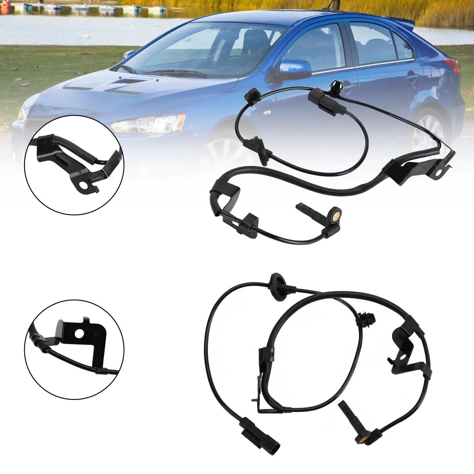 Rear Left&Right ABS Wheel Speed Sensor 4670A583 4670A584 For Mitsubishi Lancer .