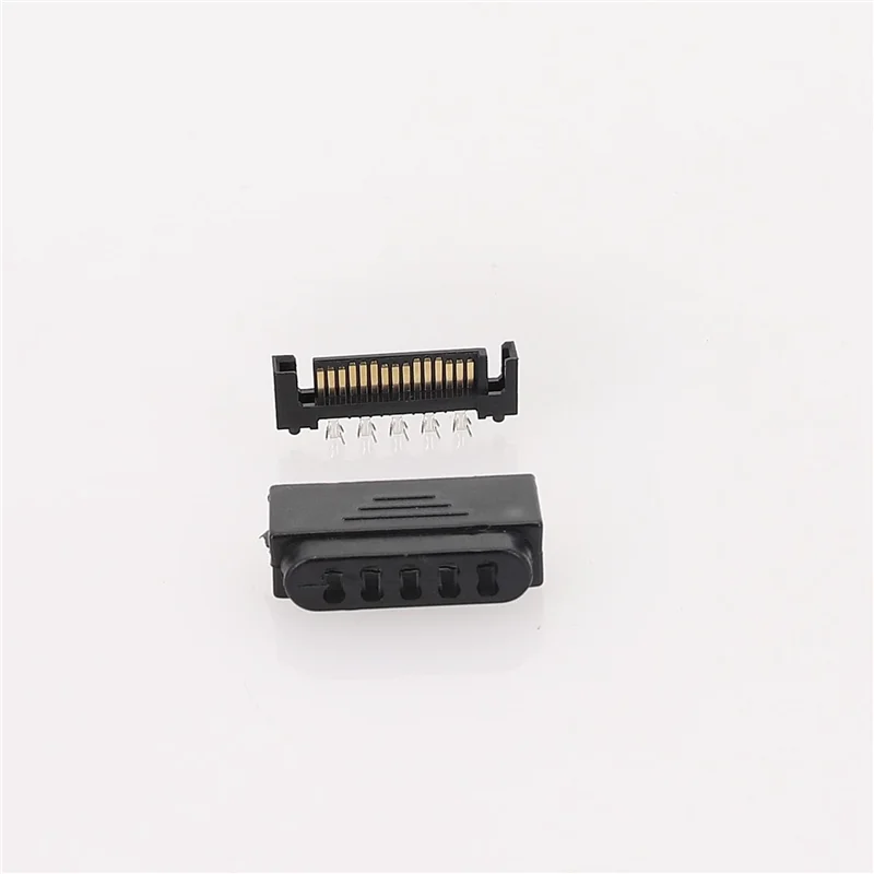 A76I-50Pair SATA Interface Socket Serial Port 15P Power Connector Shell Plug And Shell