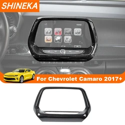 SHINEKA Car Interior Navigation GPS Panel Decoration Cover Trim Stickers for Chevrolet Camaro 2017 2018 2019 2020 2021 2022 2023