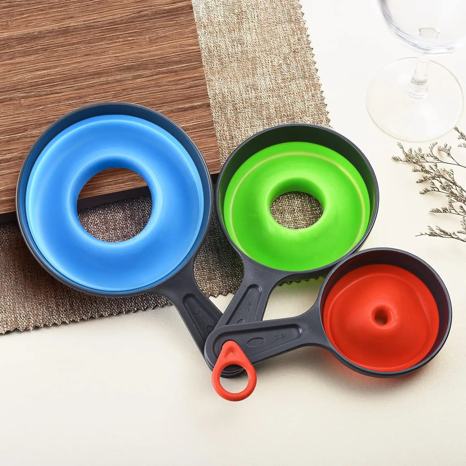 Embudo para Llenar Botellas, Embudo de Boca Ancha para Uso en Cocina, Frascos Mason, Embudo Pequeño para Transferir Líquidos