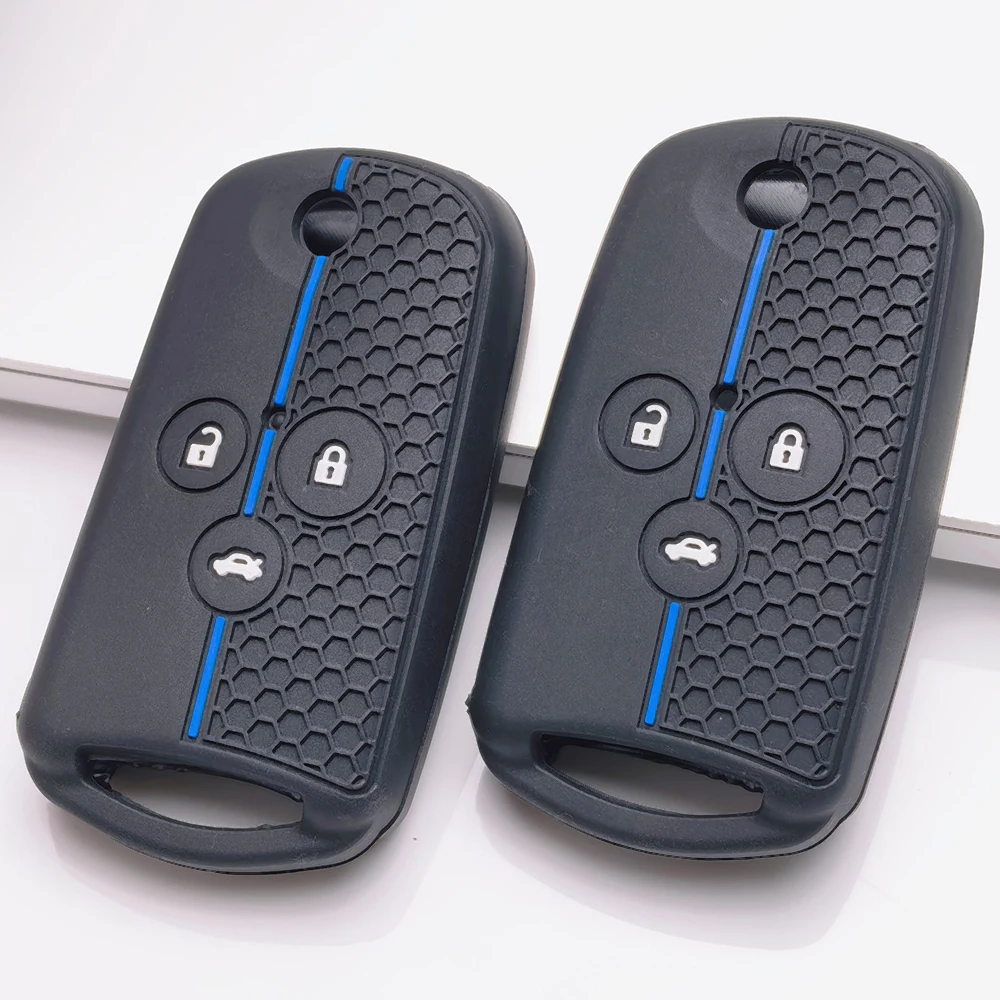 Silicone Car Key Fob Cover Premium Quality For Honda Accord Civic CR V CR Z Crosstour Fit Insight Odyssey Pilot Ridgeline