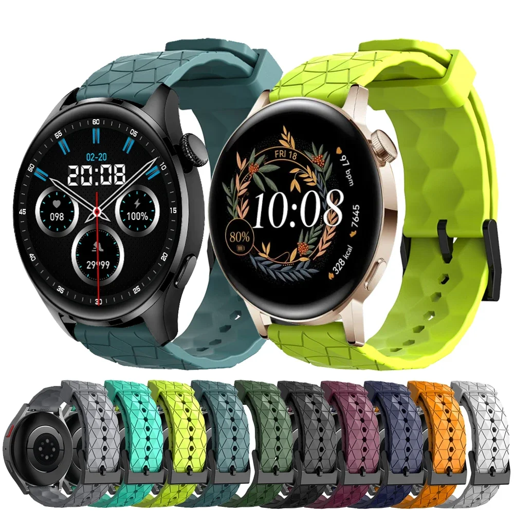 

Football Pattern Strap For Huawei Watch GT 4/3/2/2e/Pro Band 46mm/42mm Silicone Sport 20 22mm Wristband Bracelet For Huawei GT 4