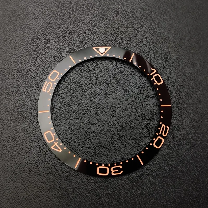 Accessori modificati per lunetta in ceramica ippocampo, sostituto dell'anello Omega, anello esterno della cassa scala 38MM