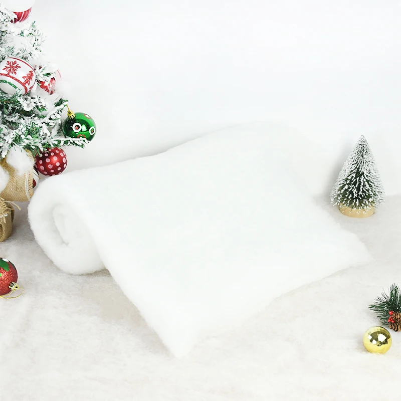 100x150cm Thickened White Snow Cotton Christmas Tree Bottom Carpet Silk Floss Mat for New Year Navidad Natal Home Decoration