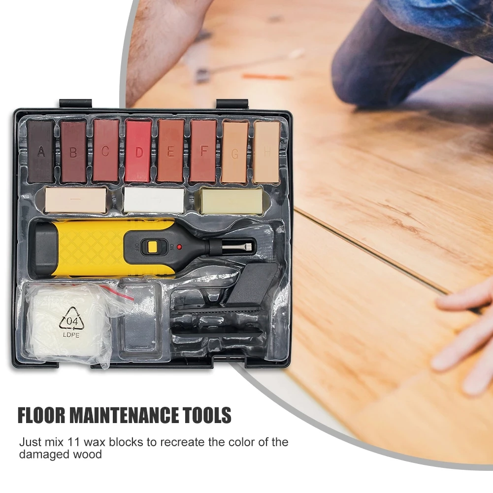 Imagem -03 - Laminado Reparação Kit Sistema de Cera Piso Bancada Resistente Invólucro Chips Arranhões Conjunto de Ferramentas de Remendar Kit de Ferramentas de Mão