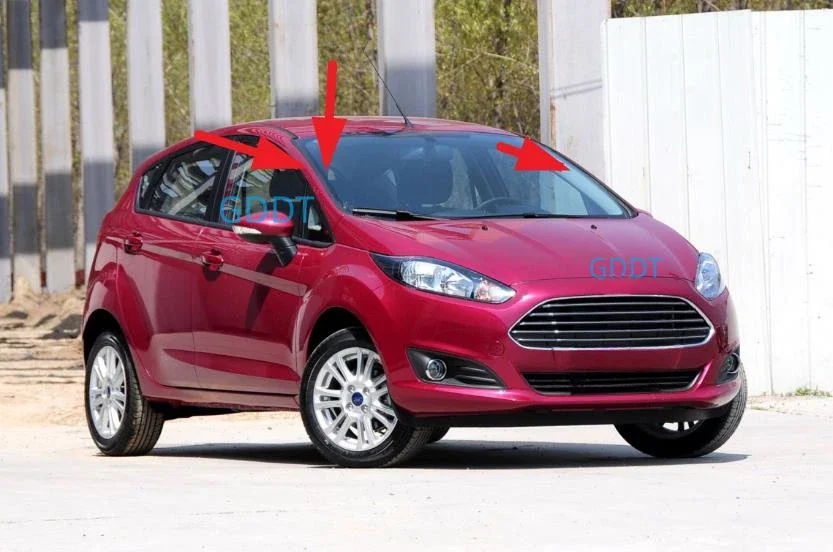 1 atau 2 Buah Cangkang Karet Samping Kaca Depan Luar untuk Ford Fiesta 2009-2014 Be8Z5403136A Pelindung Weatherstrip Luar