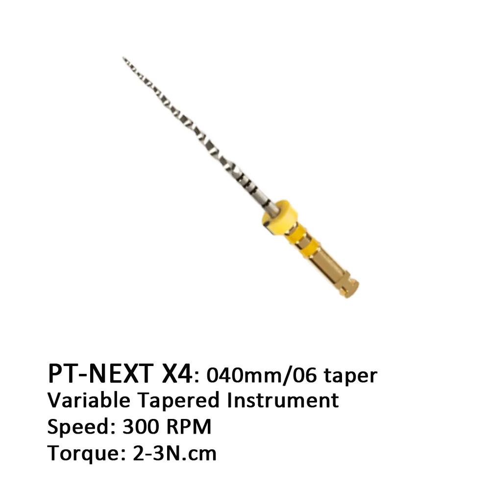 Dental PT-NEXT Variable Tapered Files X1-X5 For Endodontic Treatment 21mm,25mm, 31mm, 1 piece files in box