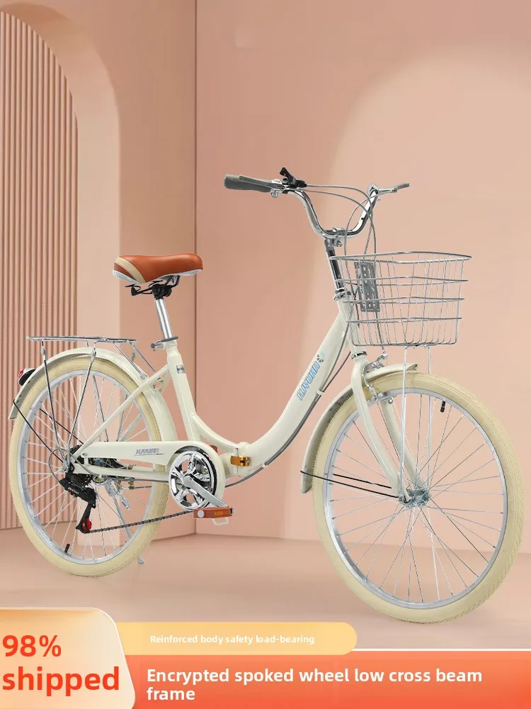 ultra-light portable work scooter commuting bicycle Folding bicycle 22-inch 24-inch female student shift bike