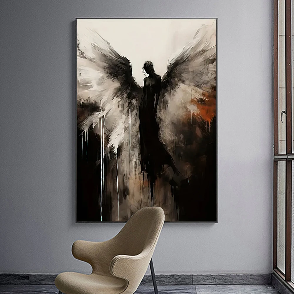 Canvas Print Painting Poster Character Devil's Wings Modern Art Living Room Bedroom Porch Sofa Background Home Wall Decoration