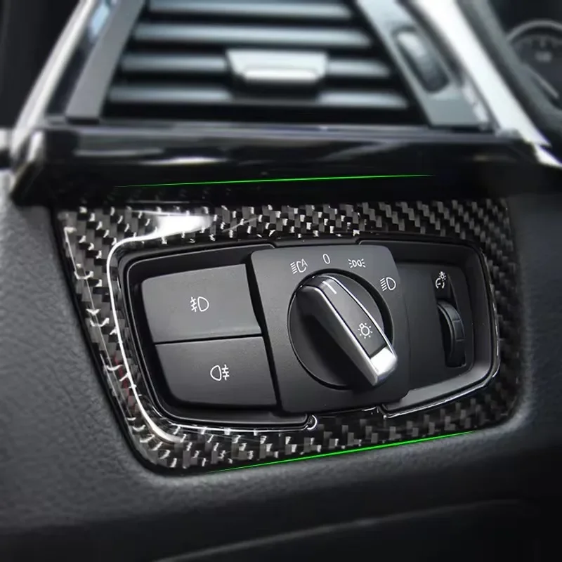 

Carbon Fiber Car Interior Headlight Switch Frame Cover Sticker Trim For BMW 3 4 Series F30 F32 2013 2014 2015 2016 2017 2018