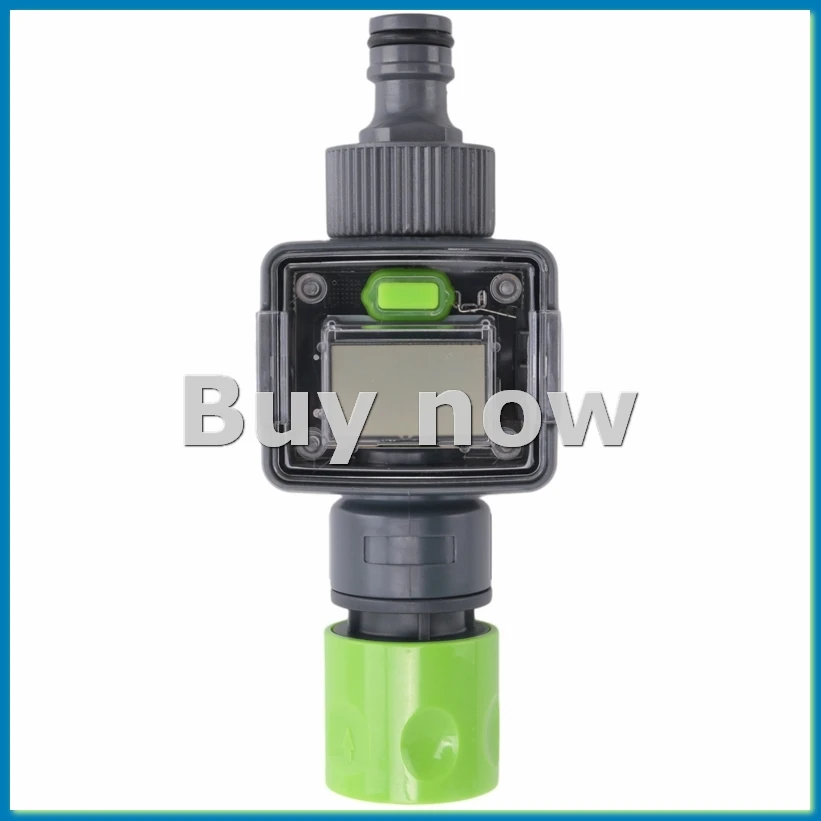 

Цифровой счетчик расхода воды IPX6 для садового шланга, измерение расхода воды, 3/4-дюймовые резьбовые соединители - A33R