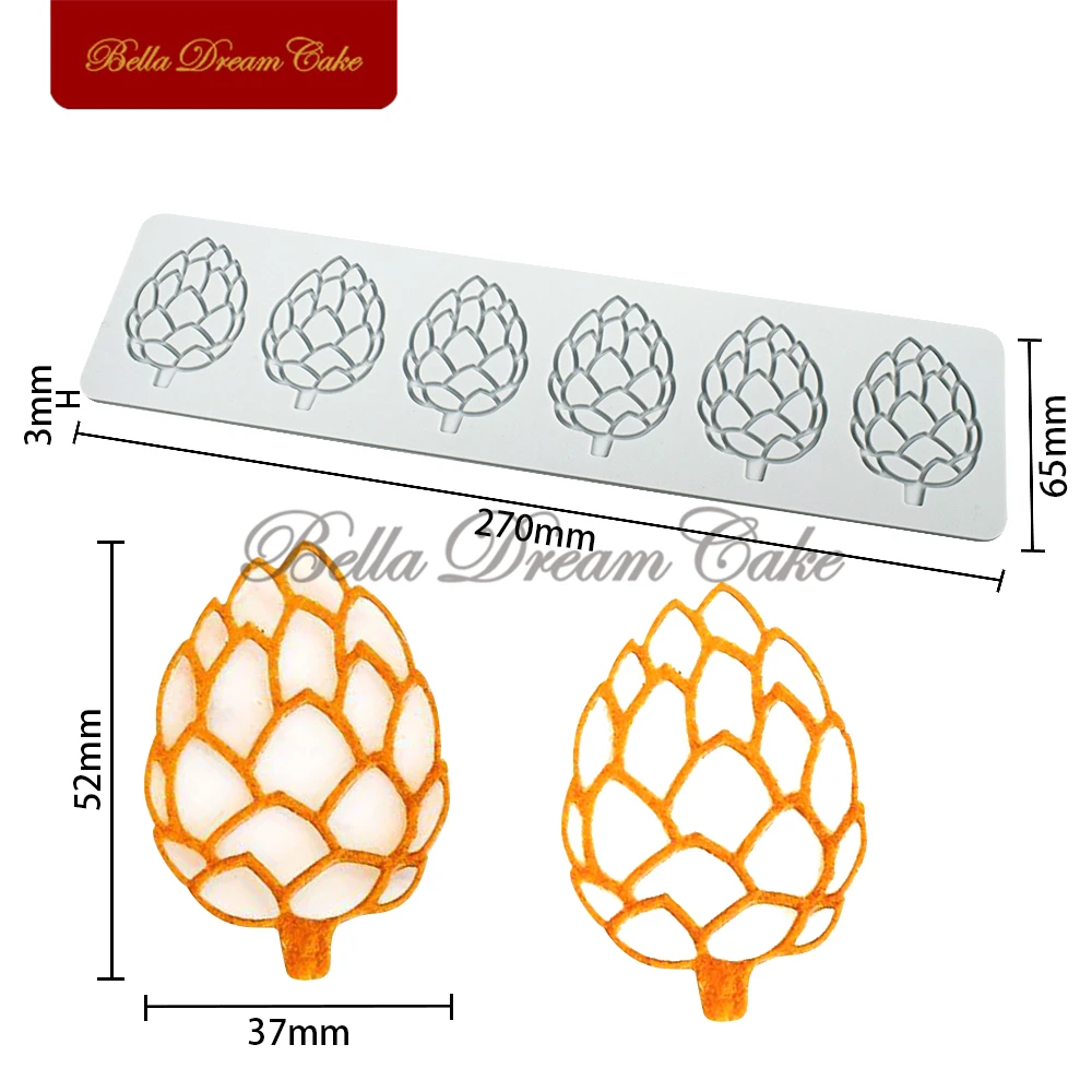 3D Artichoke Design Sugar Lace Mat DIY Cuisine Silicone Pad Chocolate Mould Cake Decorating Tools Kitchen Baking Accessories