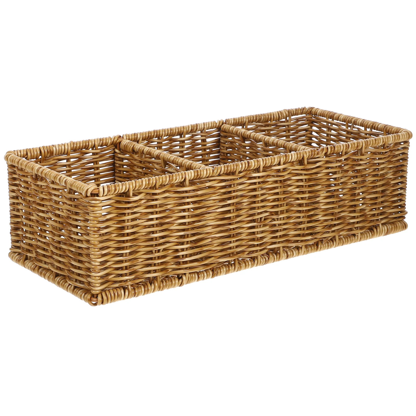 

Storage Basket Large Capacity Woven PP Imitation Rattan Shoe Cabinet Book Organizer Household Hotel Supply Multi Function