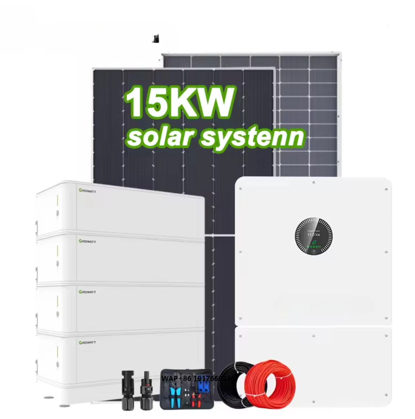 Sistema Solar Híbrido de 10KW-30KW - Paneles LONGI/JINKO/TRINA Opcionales + Inversor Deye + Batería de Litio Dyness para el Hogar