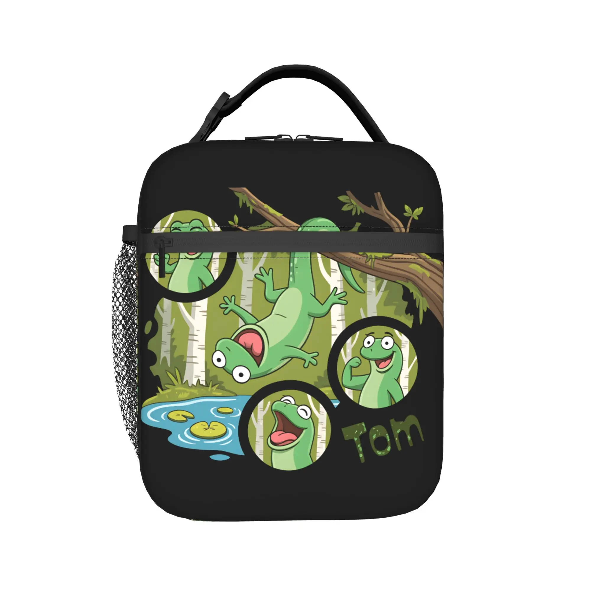 Hoppers Tom Lizard Lunch Bag  Leisure Lunch Box For Women Picnic Portable Insulated Cooler Bag Oxford Designer Tote Food Bags