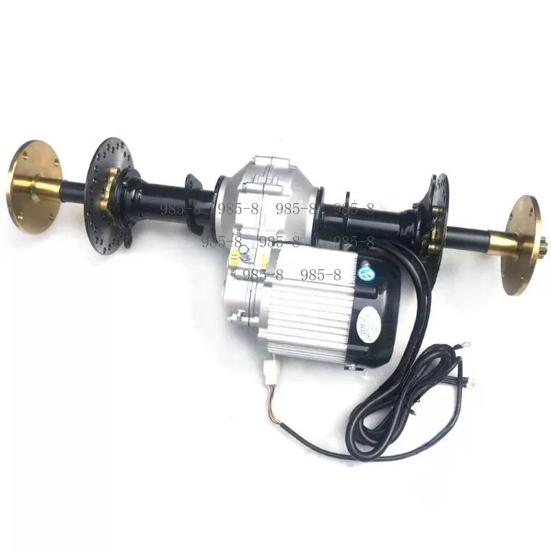 48/60V 1500W Integrated Differential Rear Drive Axle Assembly 650mm, Full Kit For DIY Electric Kart ATV Sand Buggy Vehicle