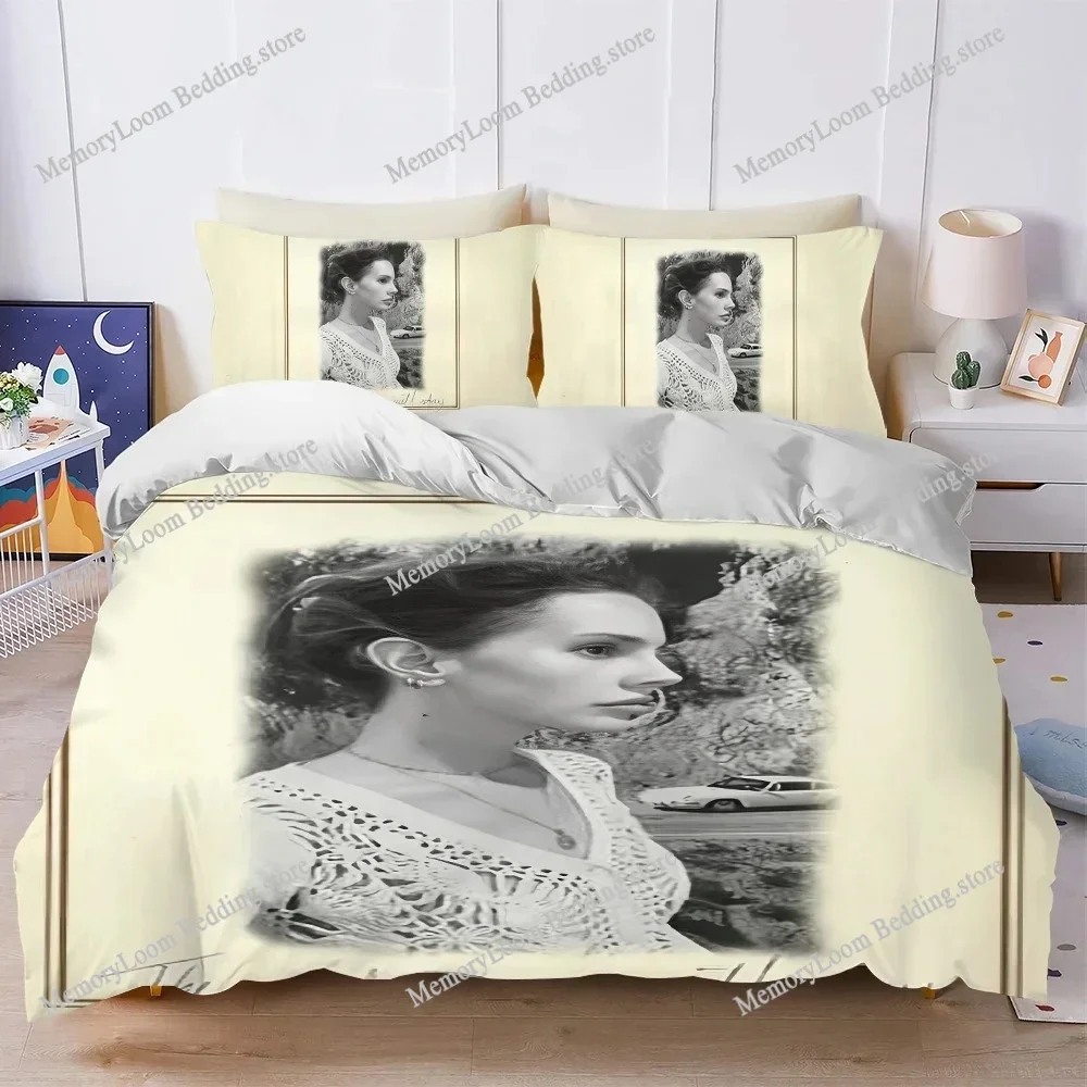 Singer L-Lana Del-Rey Music Duvet Cover Set Style Bedding Soft Laundry Cotton Bed Four Seasons Student Dormitory Home Textile029