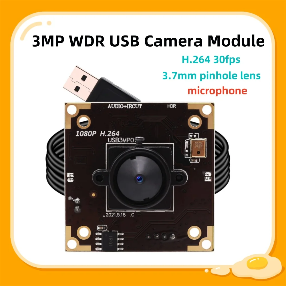 

SVPRO 3MP WDR USB Camera Module H.264 1080P 30fps Industrial Camera AR0331 Sensor Webcam for Industrial Inspection
