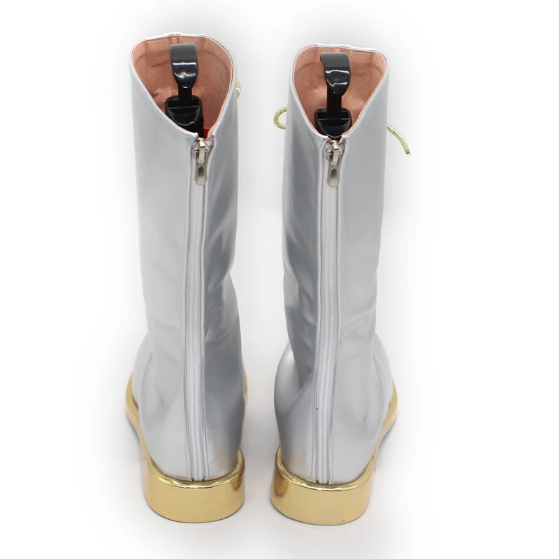 KPop Demon Hunters Zoey Stiefel Silber Grau Tanz Outfit Schuhe Cosplay Stiefel Halloween Karneval Requisiten Made Zoey Kinder Stiefel