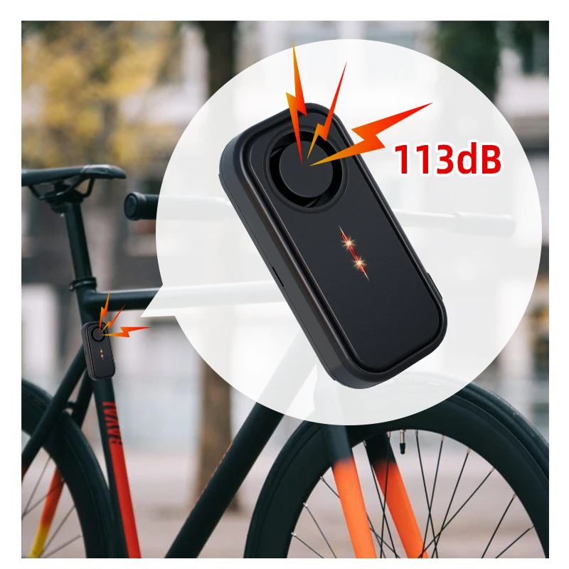 FatBike  -Theft Guardian Waterproof IP66 113dB Sound Car-level Siren Remote Control Wireless Outdoor Security Bicycle Alarm