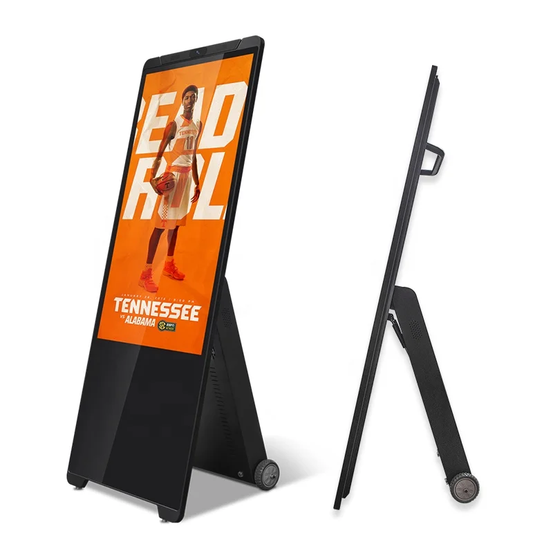 

43inch Portable Digital Poster Battery Powered Floor Standing Display Signage Ultra-slim Movable Lcd Advertising Screen Kiosk