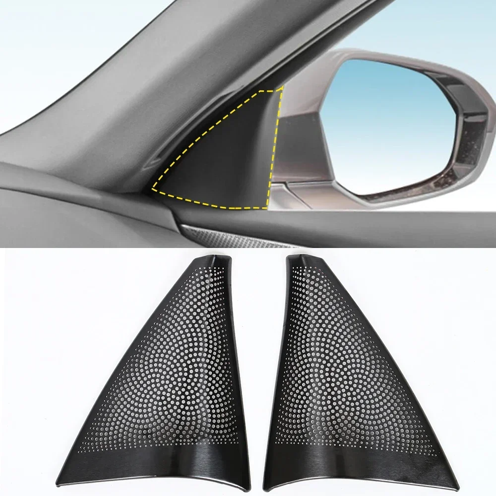 

For BMW 5 Series (G60) 2024 2025 Car Audio Speaker Cover Loudspeaker Pad Trim Frame Sticker Stainless Interior Accessories