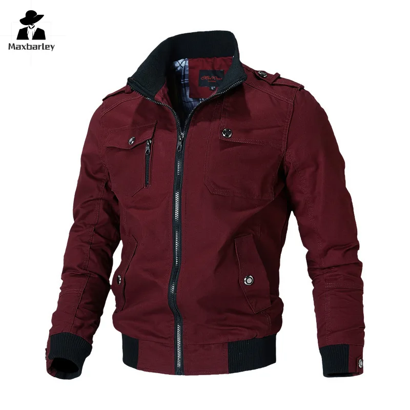 MA-1 Bomber Jacket Men's Field Camping Windproof Jacket Men's Spring And Autumn Warm Standing Collar Slim Fit work Coat