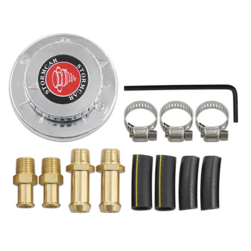 1-5Psi Universal Adjustable Fuel Pressure Regulator Engine Carburetor Retrofit Kit 8/10mm