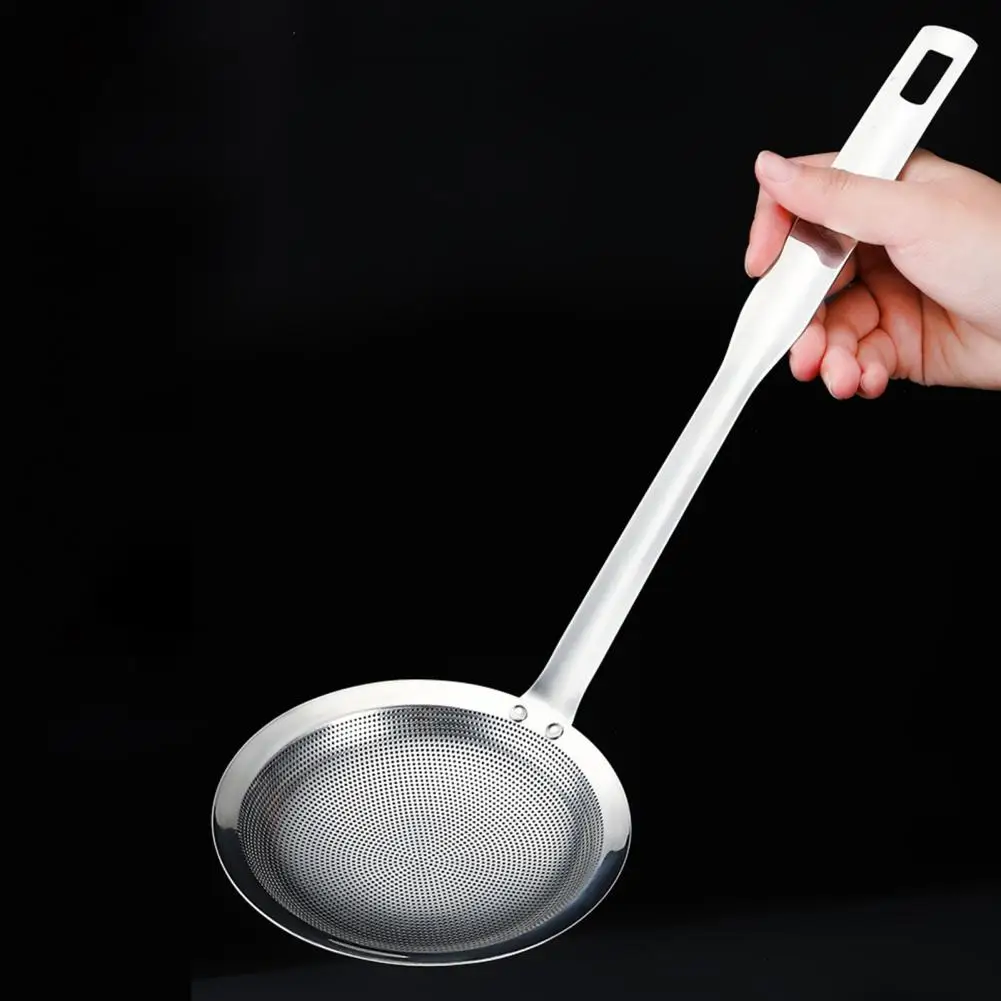 Wide Application Kitchen Utensil Fine Mesh Screen Stainless Steel Fine Mesh Skimmer Spoon for Oil for Rapid for Multi-purpose