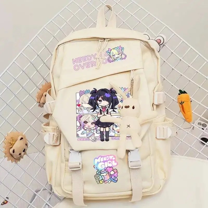 لعبة المحتاجة فتاة جرعة زائدة تأثيري كانج الكرتون عالية السعة حقيبة مدرسية الكتف حقيبة الطالب قلادة على ظهره