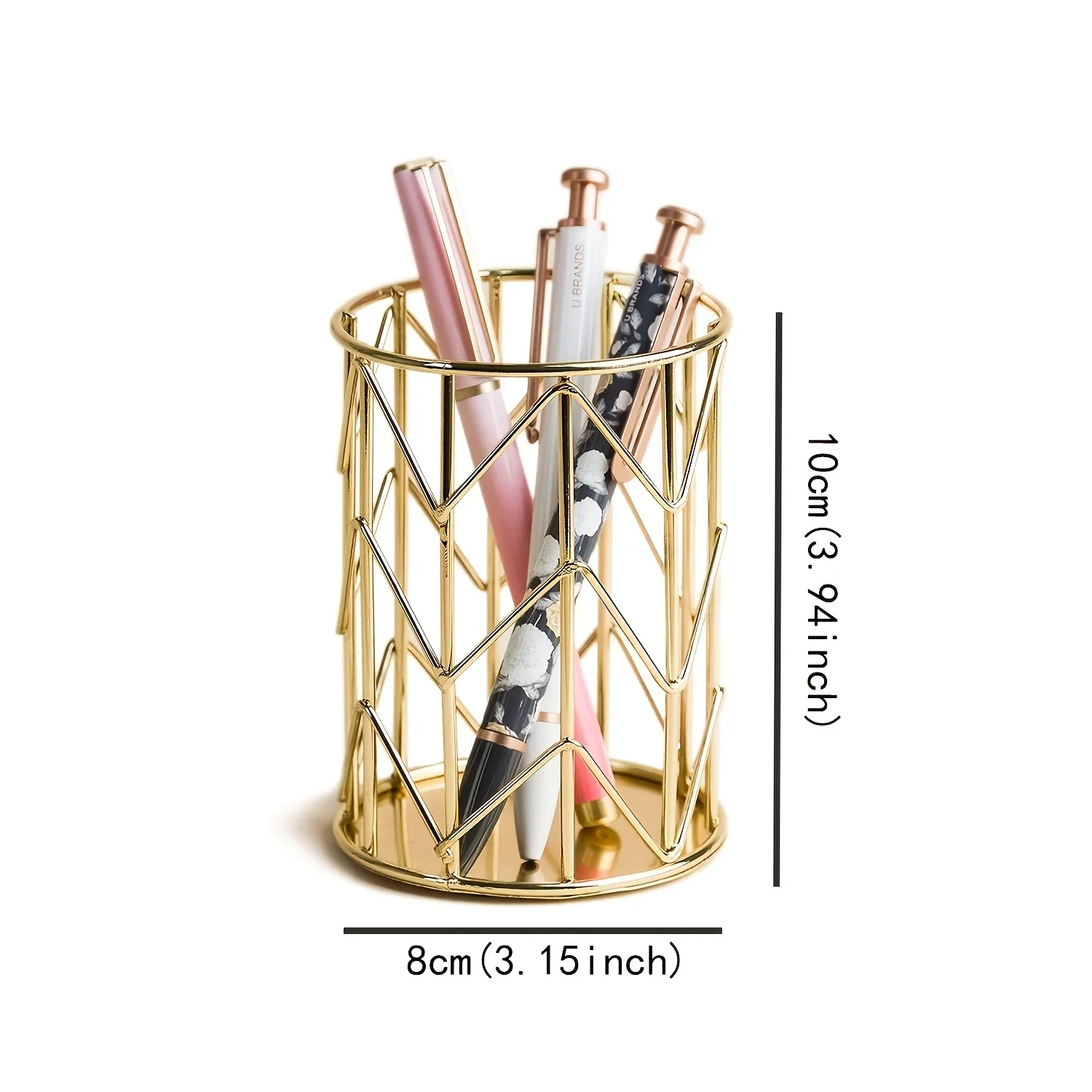 

1pc Pencil Holder Office Desk Metal Mesh Square Round Pen Pot Cup Case Container Organiser Durable Pencil Case