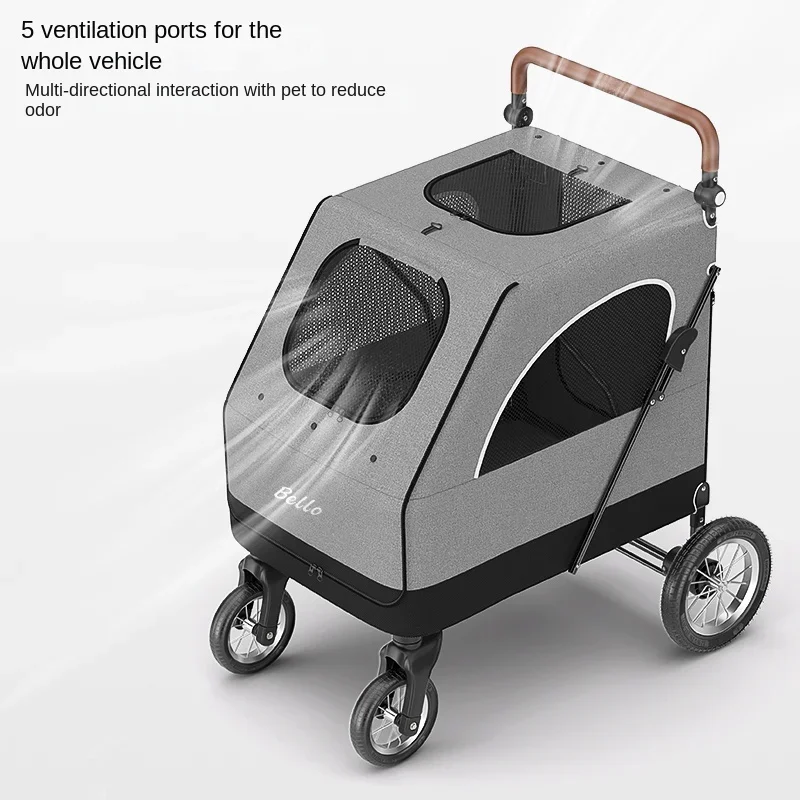 Durable Dog Handcart with Large Capacity and Folding Design for Outdoor Activities