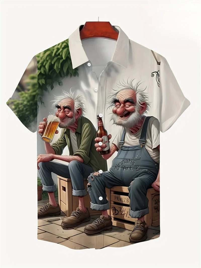 قمصان الأزهار الرجالية هاواي عطلة حزب بلوزة 2025 التلبيب قميص الشاطئ زهرة قمصان قصيرة الأكمام الملابس النسائية #5